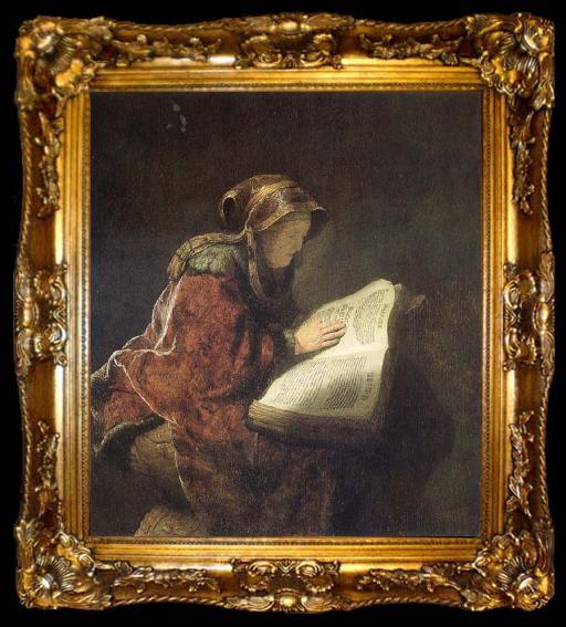 framed  Rembrandt van rijn The Prophetess Anna, ta009-2